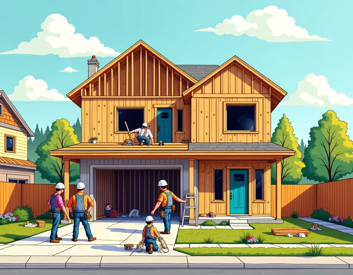 House blueprint and design concept