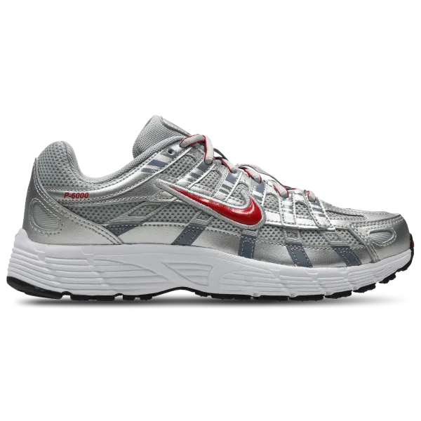 Nike P-6000 Black/Black retro running shoes showcasing sporty design lines and breathable mesh construction